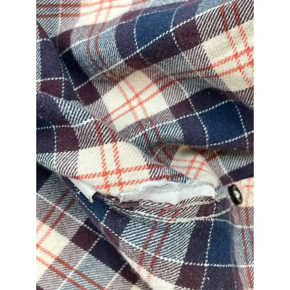 Levis‎ Shirt Mens Medium Plaid Flannel Cotton Long Sleeve Slim Fit Button Up